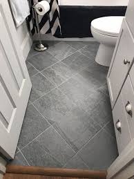 Contact us find a showroom. Florida Tile Cliffside In Light Grotto Color 12x12 Porcelain Tiles In Diagonal Diamond Pa Grey Bathroom Tiles Ceramic Tile Floor Bathroom Stone Tile Bathroom