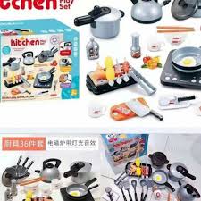 Steel kitchen set toys accessories for ipad. Kids Kitchen Set 36 Pcs Home Kitchen Play Set Cooking Set Pretend Play Realistic Design Shopee Philippines