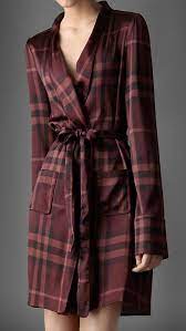 Burberry Iconic British Luxury Brand Est 1856 Gowns Dresses Silk Dressing Gown Nightwear Women