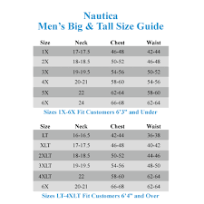 40 disclosed size chart for big and tall