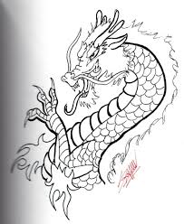 Simple Chinese Dragon Outline Drawing Art Ideas We'll draw a dragon in the most simple way possible. simple chinese dragon outline drawing