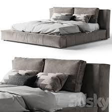 The cloud bed table edition. 3d Models Bed Restoration Hardware Bed Cloud Leather Platform