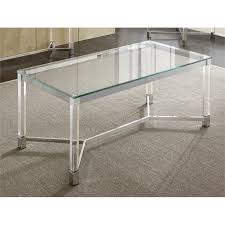 Steve Silver Talia Glass Top Acrylic Coffee Table In Chrome Walmart Com Walmart Com In 2020 Acrylic Coffee Table Sleek Coffee Table Silver Coffee Table