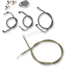 throttle by wire handlebar cable and brake line kit for use w 15 in 17 in ape hangers la 8010kt 16