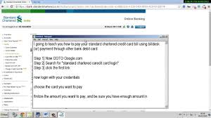 Standard Chartered Bank Credit Card Online Statement Www