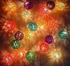 Rattan Cane Wood Battery Operated Fairy Lights Mixed Colours Fairy Lights Multi Colored Christmas Lights Candle Bags