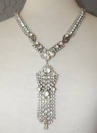 Statement Necklace Chunky Necklace Rhinestone Necklace Etsy Vintage Rhinestone Necklace Vintage Wedding Jewelry Vintage Statement Jewelry