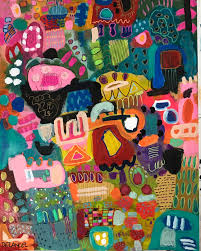 Pursuit Of Happiness Mixed Media On Paper 24x18in Available Art Abstract Abstractart Painting Acrylic Abstract Art Painting Colorful Art Happy Art