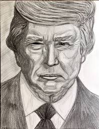 He and the estate's owner, tom. Donald Trump Drawing By Lucy Osipova Saatchi Art