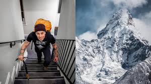 In the years since human beings first reached the summit of mount everest in 1953, climbing the world's highest mountain has changed dramatically. Man Attempts Mount Everest From Home By Climbing 6 506 Flights Of Stairs Living