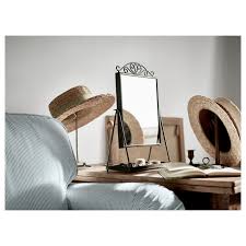 A round mirror is a stylish detail in any room. Karmsund Black Table Mirror 27x43 Cm Ikea