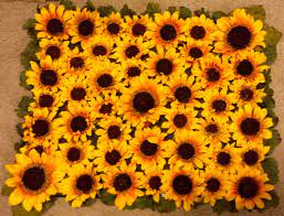 Sunflower Board To Hang On A Wall Personally My Favorite Flower Diy With Sunflower Silk Flowers And Hot Glue On A Cork Boar Silk Flowers Sunflower Cork Board