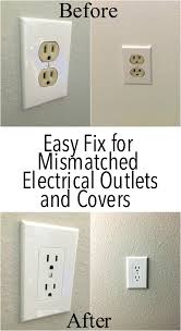 Easy Electrical Outlet Cover Tip To Fix Mismatched Electrical Outlets And Covers Dream Design Diy Electrical Outlet Covers Home Improvement Projects Electrical Outlets