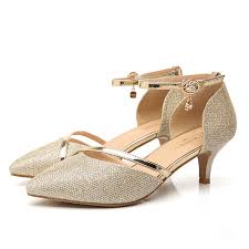 They are mainly kitten heel and a number are wide fitting for extra comfort fit. Woman High Heels Gold Silver Wedding Shoes Summer Sandals B O Y G R L