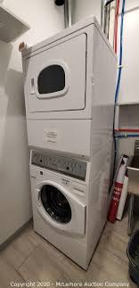 That includes ventless drying, so you don't need to worry about where to position the model, and a clean cycle that. Mclemore Auction Company Auction The Complete Liquidation Of Fantastic Sams In Bellevue Item Speed Queen Heavy Duty Commercial Stacked Washer Dryer Combo