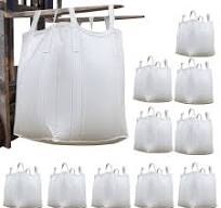 Bolsa FIBC (Súper Saco) De Polipropileno - Capacidad 2200 Lbs - Medidas  35x35x40 Pulgadas - Abierta Arriba, Plana Abajo