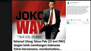 Bukan seperti presiden indonesia sebelumnya, jokowi memang mengawali kariernya dari rakyat biasa dan bukan kalangan militer. Bupati Dedi Selamat Ulang Tahun Jokowi Presiden Rakyat Jelata News Liputan6 Com