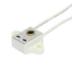 Shade holder porcelain light bulb socket fixture brass 2 1/4 fitter lamp new ! G4 Gz4 Gy4 Ceramic Light Bulb Socket Base With M3 Hole