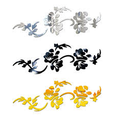 Sign up for free today! Modern Flower Vines Mirror Effect Acrylic Wall Sticker Decal Home Hallway Decors Home Decor Patterer Decor Decals Stickers Vinyl Art