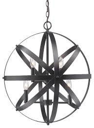 Dark Brown Iron Orb Light Fixture Contemporary Pendant Lighting By Design Living