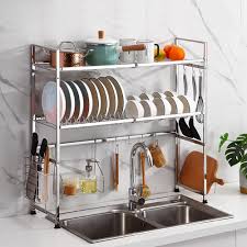 Articles professionnels horeca | autre 192 résultats pour 'etagere inox'. Support De Rangement Argent Multifonctionnel Pour Ustensiles De Cuisine En Acier Inox 3 Couches