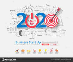 2020 New Year Startup And Target Market Ideas Concept Design