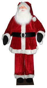 Commercial grade standing santa claus with presents fiberglass christmas decoration. In Stock Huge 6 Life Size Decorative Plush Santa Claus Sitting Or Standing Contemporary Holiday Accents And Figurines By Vickerman Company Houzz