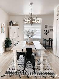 Modern Farmhouse Dining Room Black And White Dining Room In 2021 Modern Farmhouse Dining Room Farmhouse Dining Room Black And White Dining Room