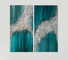 Black And Silver Glitter Wall Art Teal Wall Art Silver Glitter Art Modern Abstract Art Canvas Glitter Wall Decor Textured Wall Art Lar Modern Art Abstract Glitter Wall Art Textured Wall Art
