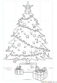How To Draw A Christmas Tree Step By Step Drawing Tutorials For Kids And Beginners Christmas Tree Drawing Christmas Drawing Christmas Tree Sketch