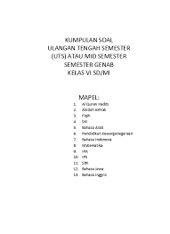 Soal uts btq sd kelas 4 semester 2. Uts 1 Btq Kelas 2