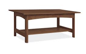 A contemporary coffee table made of walnut and wenge. Craftsman Wood Coffee Table By Vermont Handcrafted Furniture