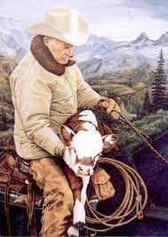 Blue Mountain Artist Joe Venus Reminds Me Of My Grandfather Cowboy Art Western Art Pictures To Draw