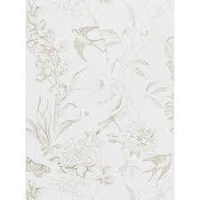 Designers Guild Jardin Des Plantes Sibylla Garden Paste The Wall Wallpaper Gold Pdg721 02 Wall Wallpaper Designers Guild Black And White Wallpaper
