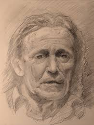 Jack Bruce from Cream. Pencil