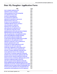 Chris likes the form one very emotional experience. Fillable Online Qddu Date My Daughter Application Form Date My Daughter Application Form Qddu Fax Email Print Pdffiller