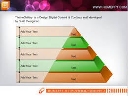 Green Plus Orange Pyramid Ppt Organizational Chart