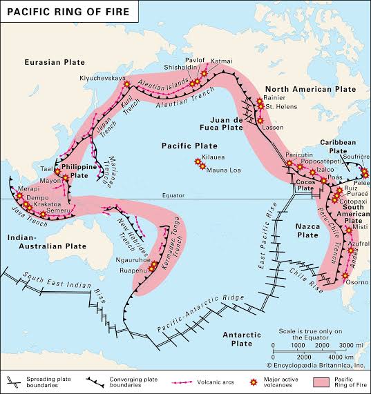 The 40,000 km Circum-Pacific Belt, AI generated