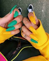 This long, tapered shape with a flat top — a.k.a. 60 Cute Pretty Yellow Nail Designs For 2019 Entertainmentmesh
