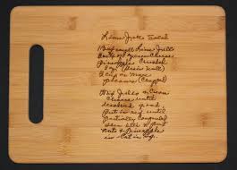 Recipe Scanned From Mom S Or Grandma S Handwriting Bamboo Cutting Board With Laser Engraved Recipe Personalized 13 X 9 5 30 00 Via Etsy Pinterest