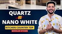 Quartz vs Nano white which is better for White Kitchen countertop? by Houme  india