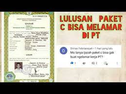 Check spelling or type a new query. Ijazah Paket C Bisa Buat Melamar Pekerjaan Di Pt Youtube