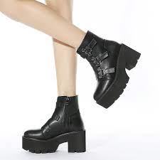Metal Decoration Bat Demonia Boots Women Platform Heels Black Gothic Ankle  Strap Belt Buckle Ladies Short Boots Plus Size αγοράστε φτηνά — δωρεάν  αποστολή, πραγματικές κριτικές με φωτογραφίες — Joom