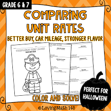 Comparing Unit Rates Activity This Color And Solve Math Activity Is A Fun And Engaging Way For Students To Compare Rat Comparing Unit Rates Unit Rate The Unit