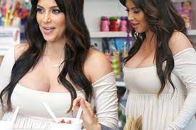 Kim Kardashian shows of her huge pregnancy boobs - Irish Mirror Online