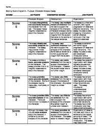 Character Analysis Essay Rubric Character Analysis Analysis Essay Rubrics