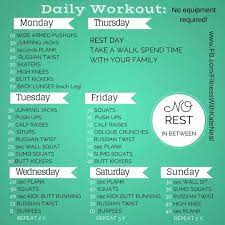 Daily Workout Challenge Daily Workout Challenge Daily Workout Workout Calender