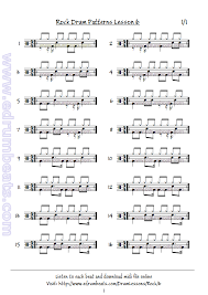 Lesson 6 From Www Edrumbeats Com Eight Notes And Dotted Sixteenth Notes On Bass Drum Drum Lessons Drums Beats Drum Patterns