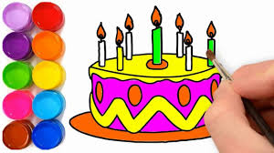 If you like this beautiful birthday cake, follow these steps to. How To Draw A Birthday Cake With Candles Cake Drawing And Coloring Pag Birthday Cake With Candles Cake Drawing Candle Cake