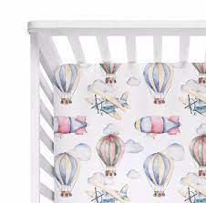 Hot air balloon sheet music. Airplane And Hot Air Balloon Crib Sheet Baby Nursery Design Vintage Baby Nursery Baby Boy Bedding Sets